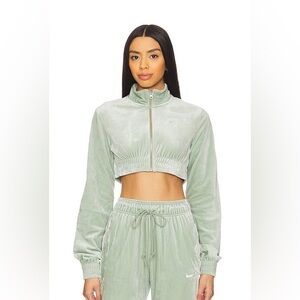 NWT Nike Velour Full-zip Top in Jade Horizon & Sail